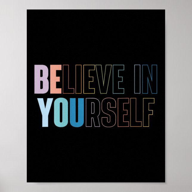 Poster Womens Believe In Yourself Motivational Quote Insr (Frente)