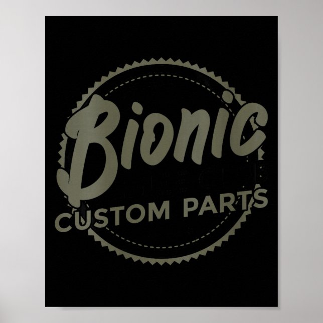 Poster Womens Bionic Knee Club Parts Funny Knee Replaceme (Frente)