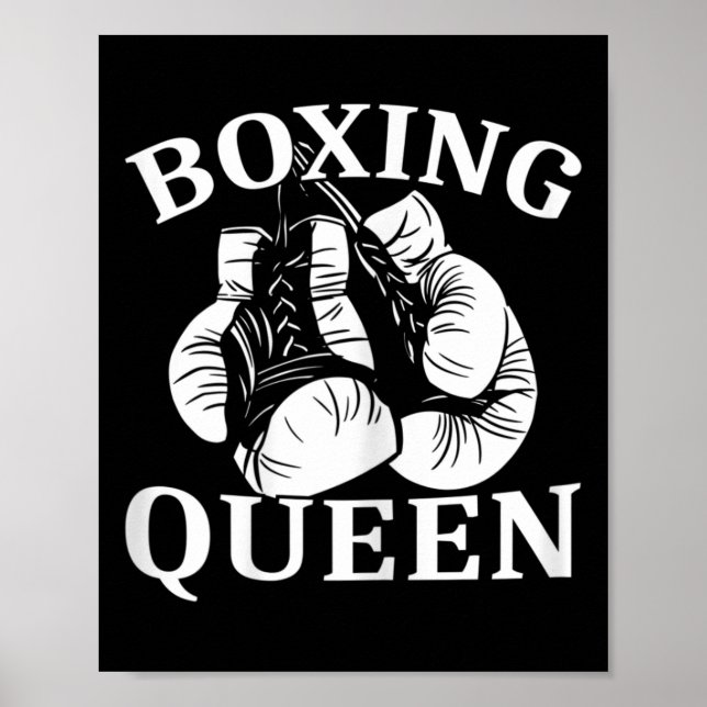 Poster Womens Boxing Queen Fighter Kickboxing  (Frente)
