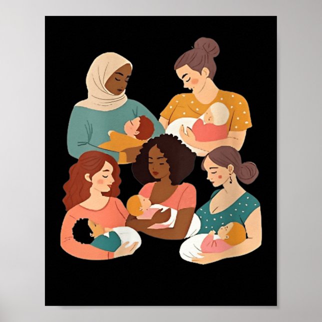 Poster Womens Breastfeeding Lactation Consultant Birth Wo (Frente)