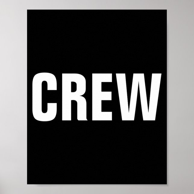 Poster Womens Christmas Crew Team Staff Member Red White  (Frente)