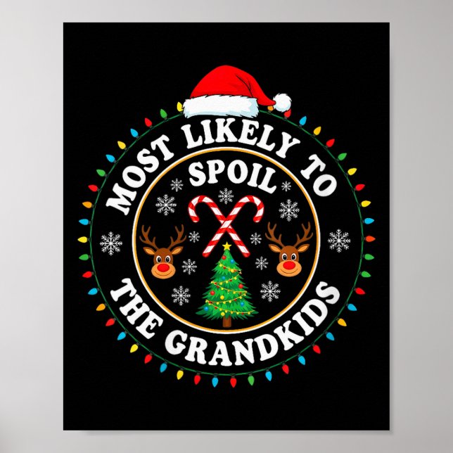 Poster Womens Christmas Party Most Likely To Sil The Gran (Frente)
