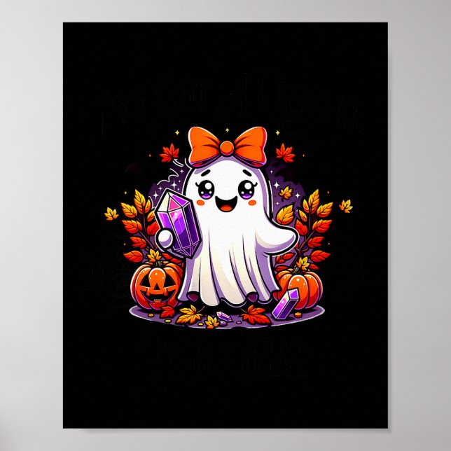 Poster Womens Crystals Halloween Ghost Trendy Soky Bats N (Frente)