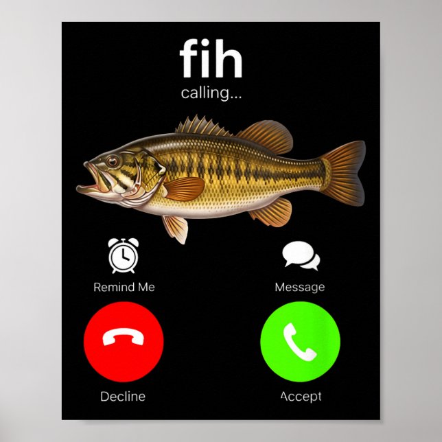 Poster Women's fih calling remind decline accept phone (Frente)