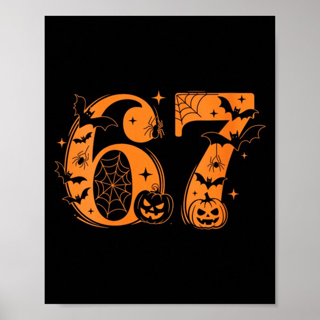 Poster Womens Fun Six Seven 6 7 Meme Design Couples Hallo (Frente)