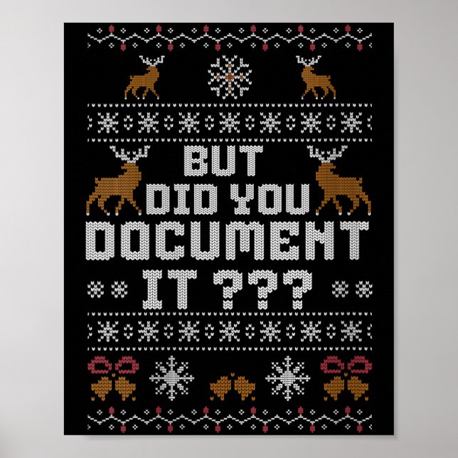 Poster Womens Funny But Did You Doent It Holiday Office U (Frente)