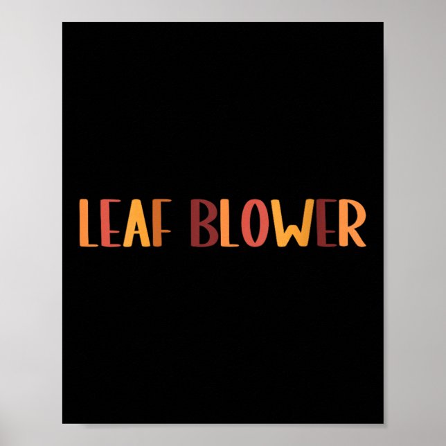Poster Womens Funny Leaf Blower Fall Costume Couple Hallo (Frente)