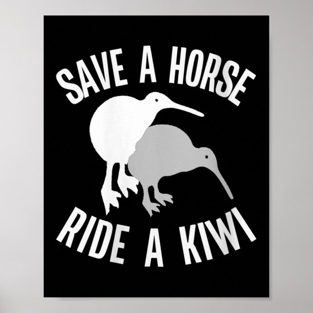Poster Womens Funny New Zealand Kiwi Meme Quote Save A Ho (Frente)