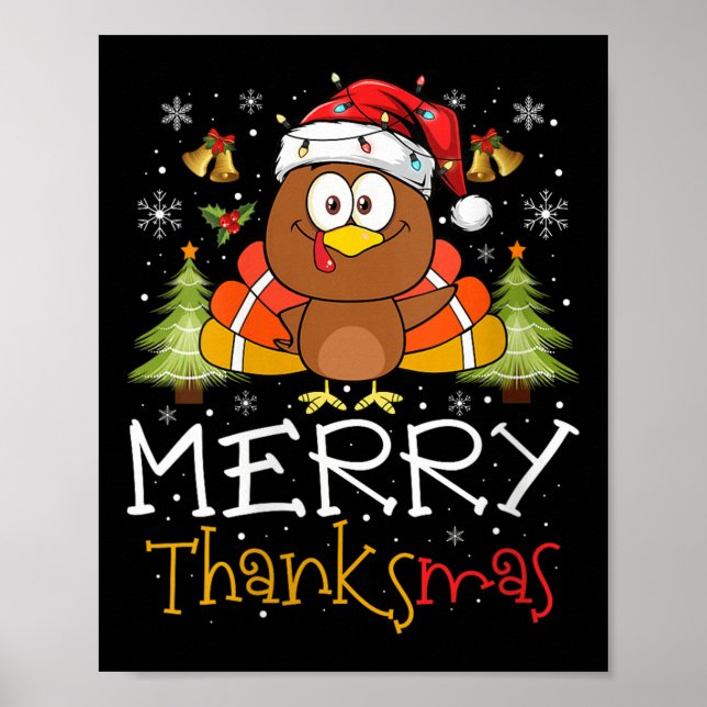 Poster Womens Funny Thanksmas 2025 Merry Thanksmas Thanks (Frente)