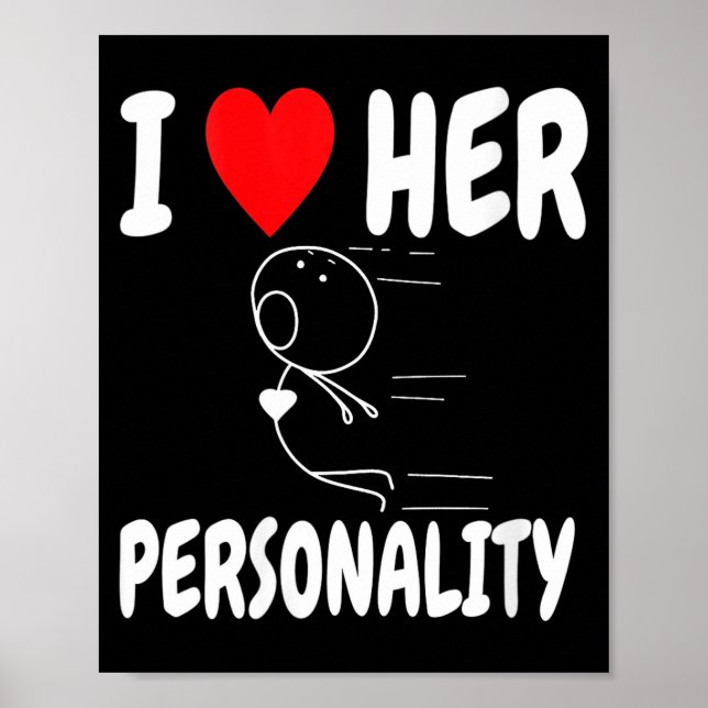 Poster Women's Funny Valentine's Day Couple Matching I Lo (Frente)