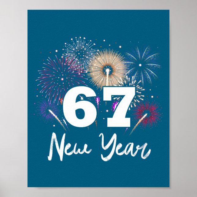 Poster Womens Happy 2026 New Year's Eve Party 67 Meme V-n (Frente)