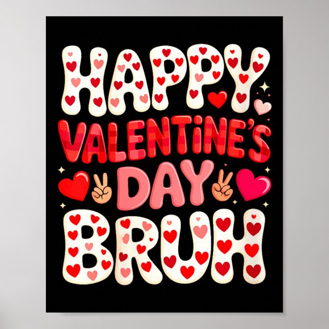 Poster Women's Happy Valentine's Day Hearts Matching Kids (Frente)