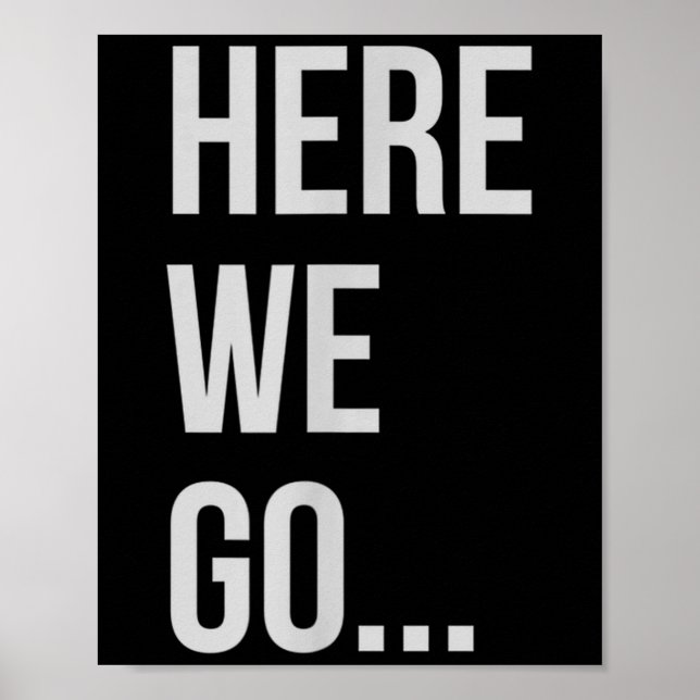 Poster Womens Here We Go Xl Heather Blue  (Frente)