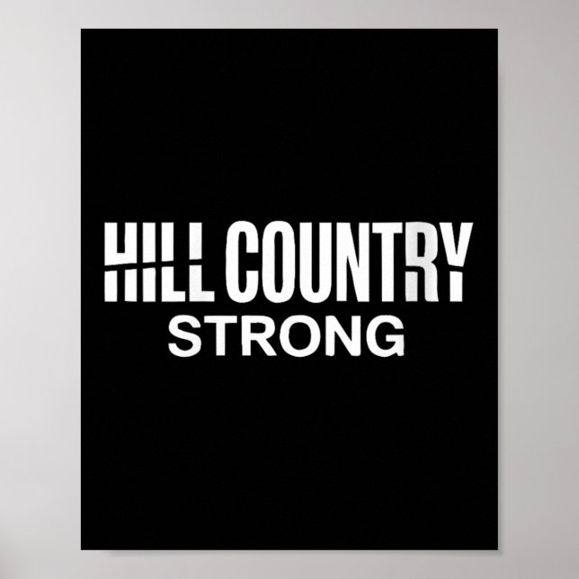 Poster Womens Hill Country Strong Texas Pride Cotação V-n (Frente)