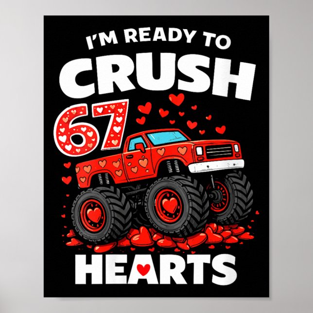 Poster Women's I'm Ready To Crush 67 Hearts Truck Valenti (Frente)
