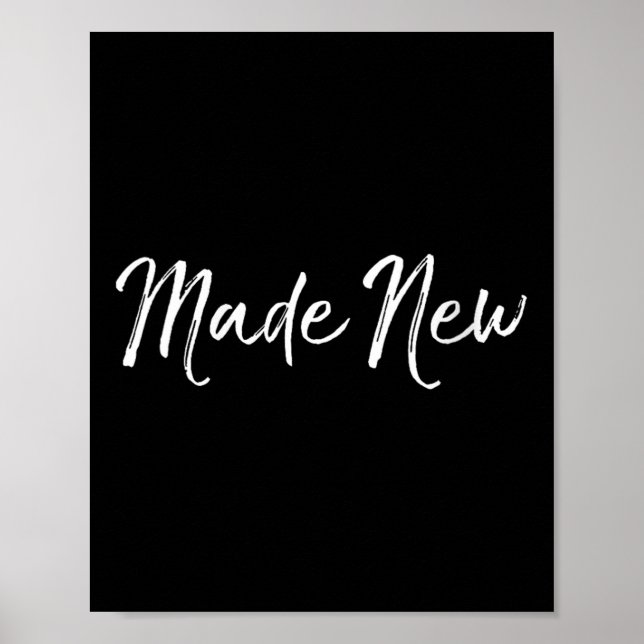 Poster Womens Made New Salvation Quote Faith Christian Ba (Frente)