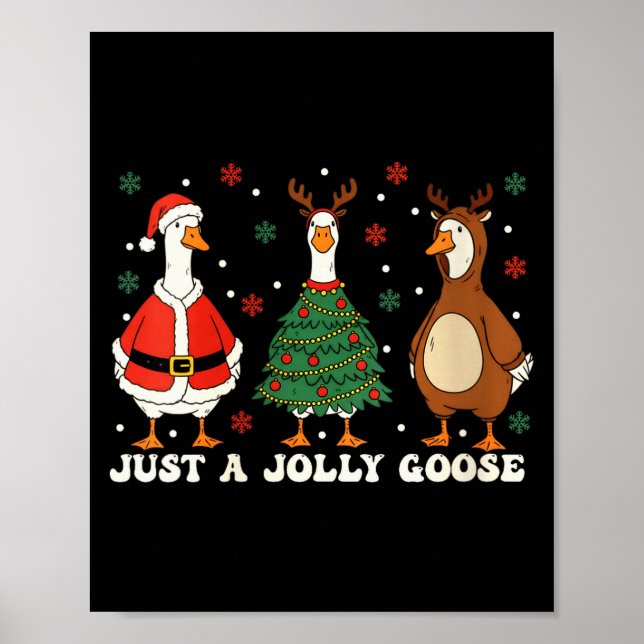 Poster Womens Merry Goosemas Christmas Just A Jolly Goose (Frente)