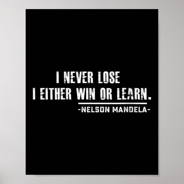 Poster Womens Nelson Mandela's Motivational Quote V-neck  (Frente)