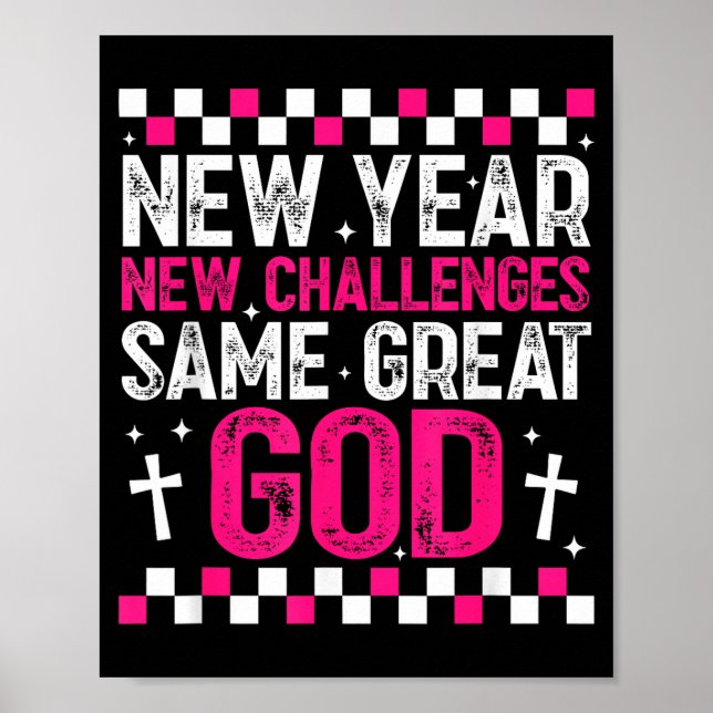 Poster Womens New Year New Challenges Same Great God 2026 (Frente)