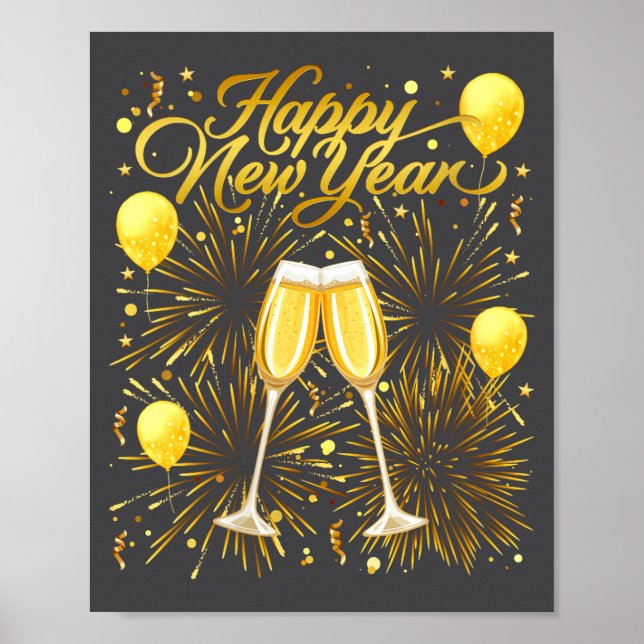 Poster Womens New Years Eve Party Sylvester 2026 Happy Ne (Frente)