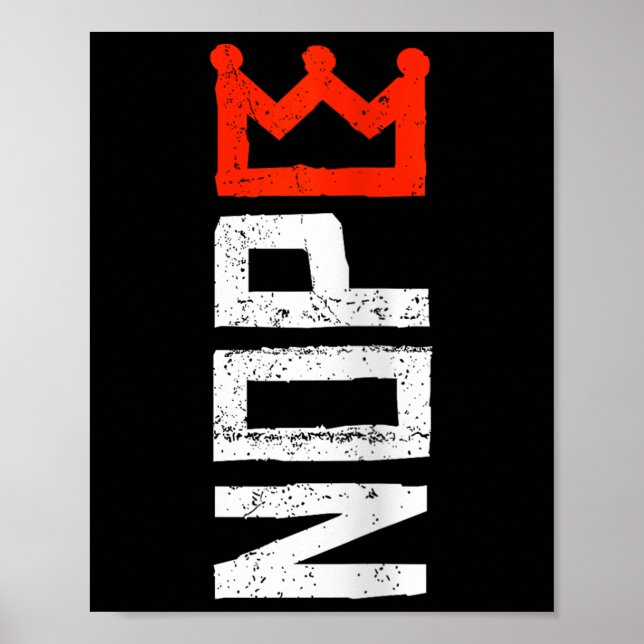 Poster Womens No Kings Protest Sign Vertical Nope V-neck  (Frente)