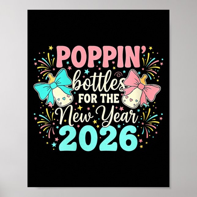 Poster Womens Pn Bottles For The New Year Pregnancy Bow M (Frente)