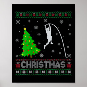 Poster Womens Pole Vault Xmas Tree Lighting Febre Christm