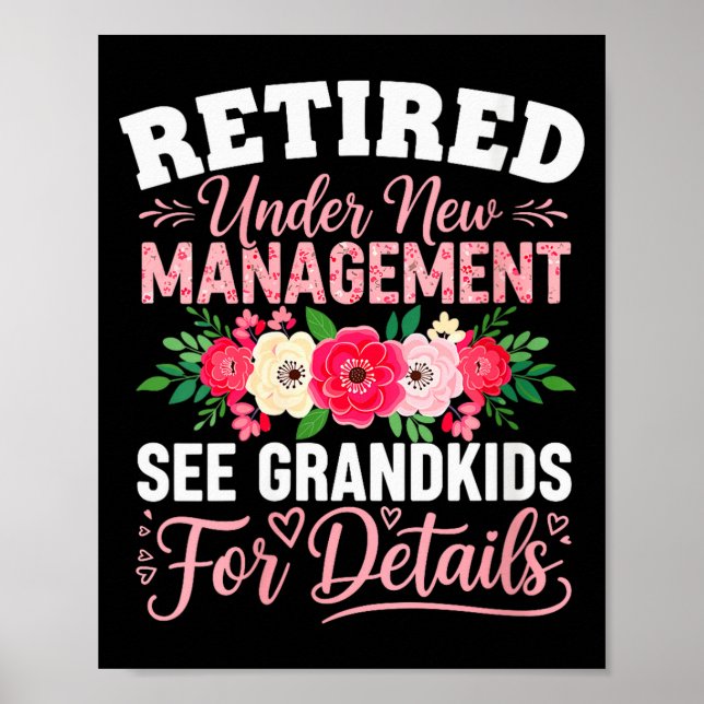 Poster Womens Retired Under New Management See Grandkids  (Frente)