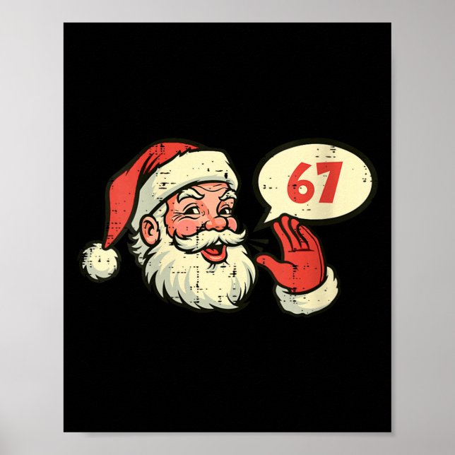 Poster Womens Santa 67 Meme 6 7 Christmas Six Seven Men W (Frente)