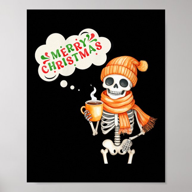 Poster Womens Skeleton Speak Merry Christmas Waer F And H (Frente)