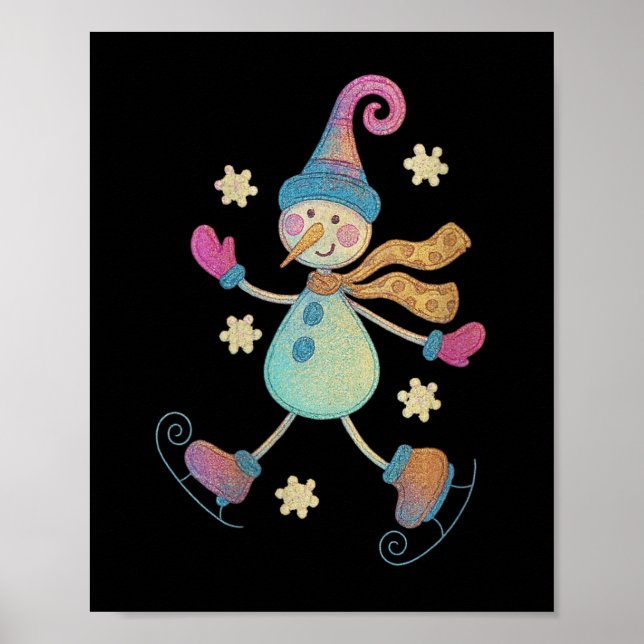 Poster Womens Snowman Christmas 2025 Family Matching Funn (Frente)