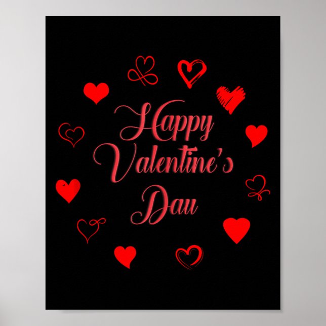 Poster Womens Valentine's Day Love Heart Printed Casual G (Frente)