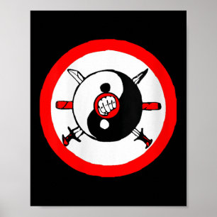 Poster Womens Yin Yang Tai Chi Artes Marciais Espada E Fi