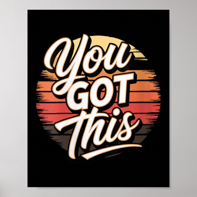 Poster Womens You Got This – Retro-insred Motivational V- (Frente)