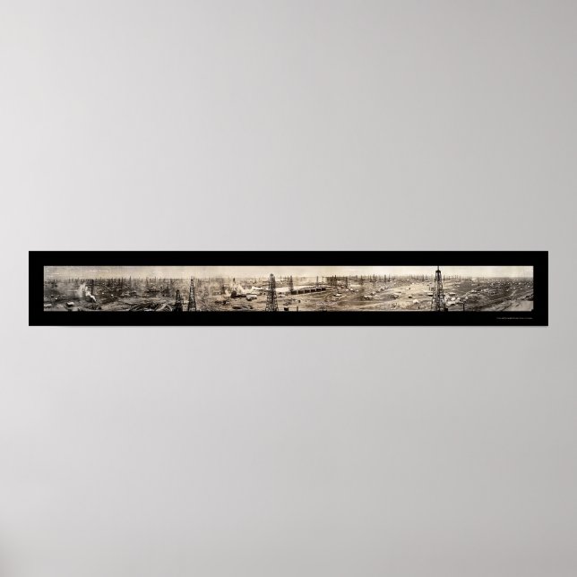 Pôster Wonder Oil Field Texas Foto 1919 (Frente)