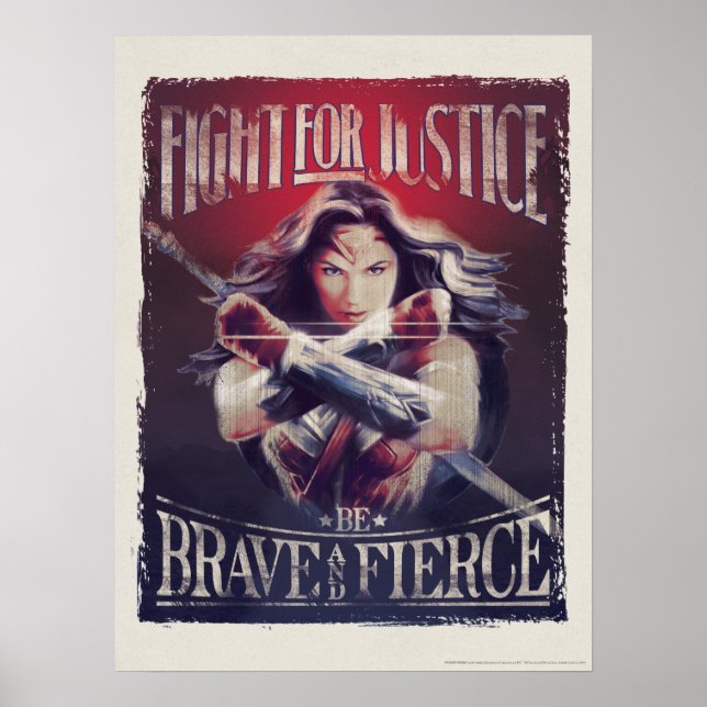 Poster Wonder Woman Fight For Justice (Frente)