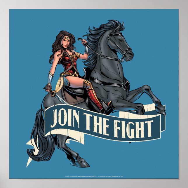 Poster Wonder Woman on Horse Comic Art (Frente)