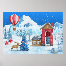 Poster Wonderland de inverno de Natal