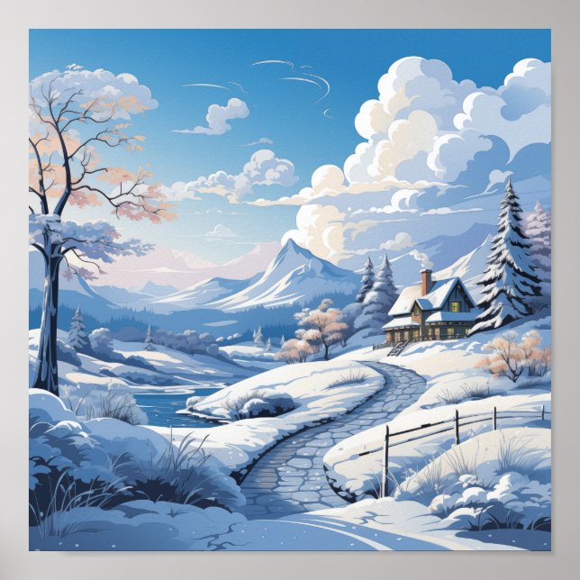 Poster Wonderland Winter Outdoor ScenPoster (Frente)