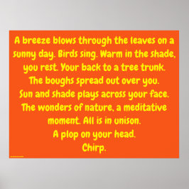 Poster "Wonders Of Nature", humor, meditation