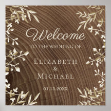 Wood Welcome Wedding