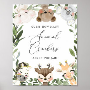 Poster Woodland Adivinha Quantas Bolachas De Animais