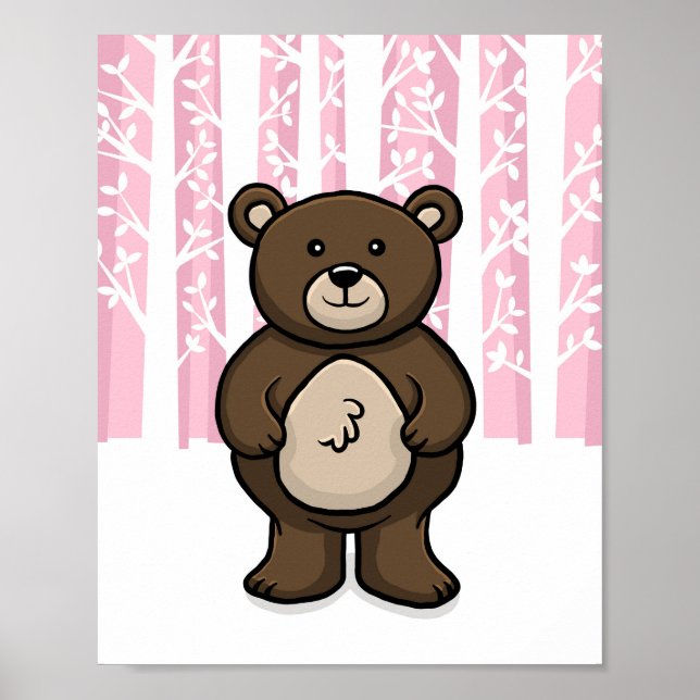 Poster Woodland Animal Bear (Frente)