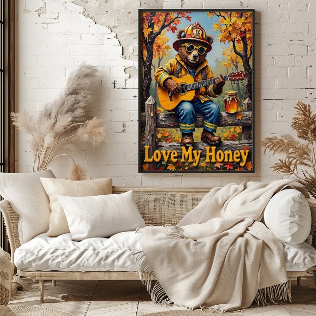 Poster Woodland Blues: Serenata Rústica do Leão (Criador carregado)