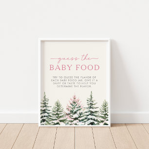 Poster Woodland de inverno adivinha sinal do jogo da Comi
