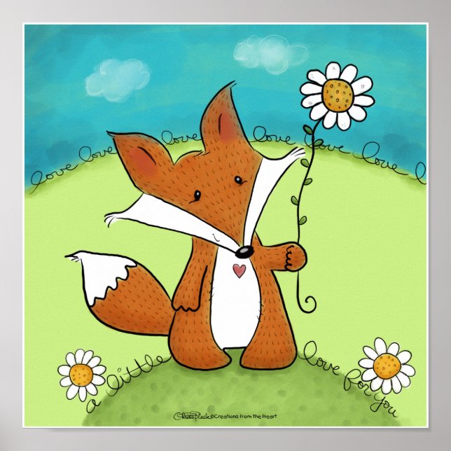 Pôster Woodland Fox Little Love para Você (Frente)