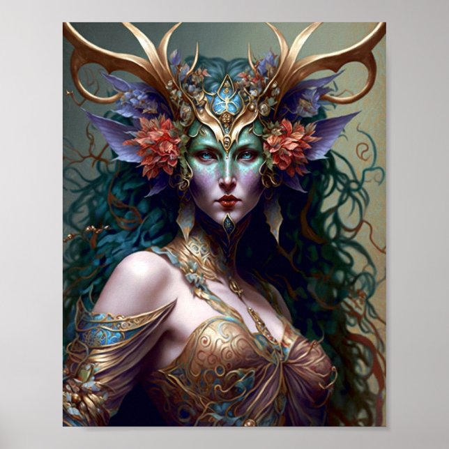 Poster Woodland Goddese Fantasy Art (Frente)