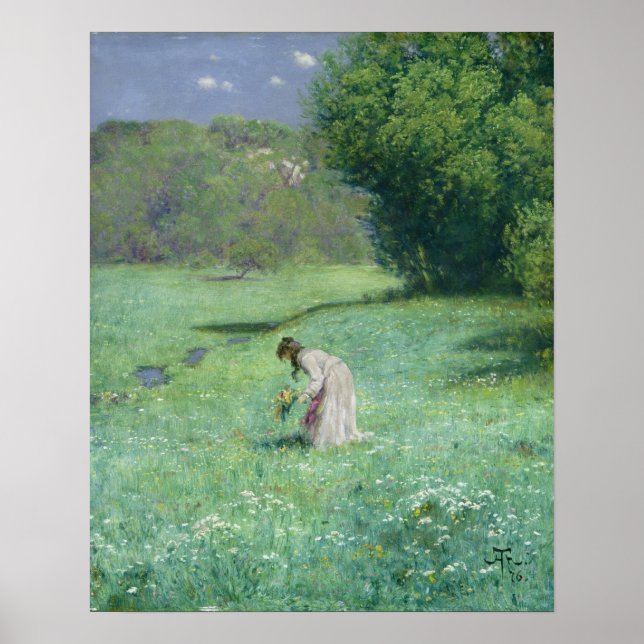 Pôster Woodland Meadow, 1876 (Frente)
