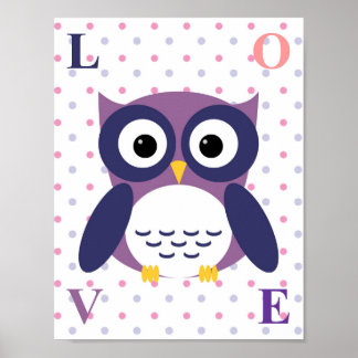 Poster Woodland Nursery Decor Wall Art Owl