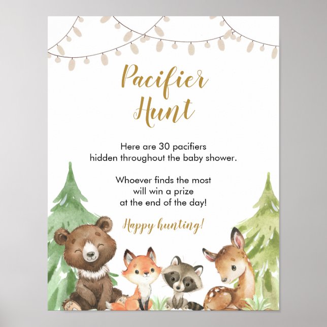 Poster Woodland Pacifier Hunt (Frente)